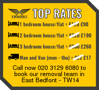 Removal rates forTW14 - East Bedfont